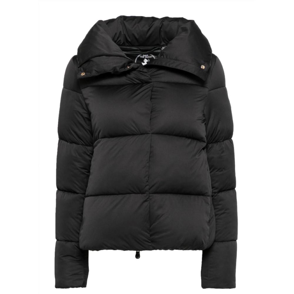 NEW SAVE THE DUCK women's felicity black puffer coat in black - Picture 3 of 3